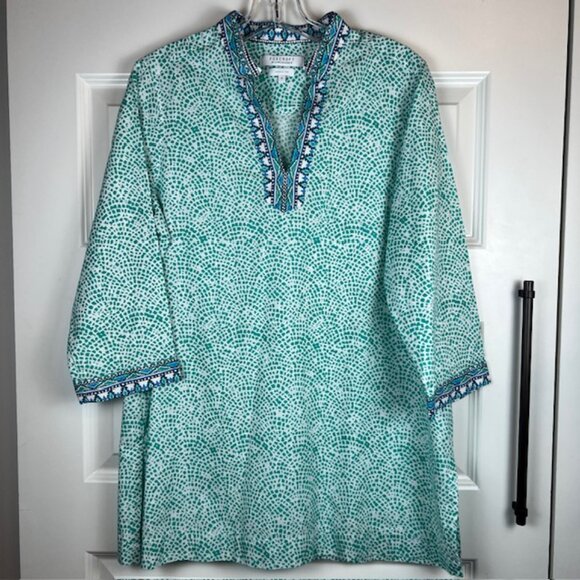 Foxcroft for Appleseed’s Wrinkle Free Cotton Tunic Top Size 12 - Picture 6 of 8